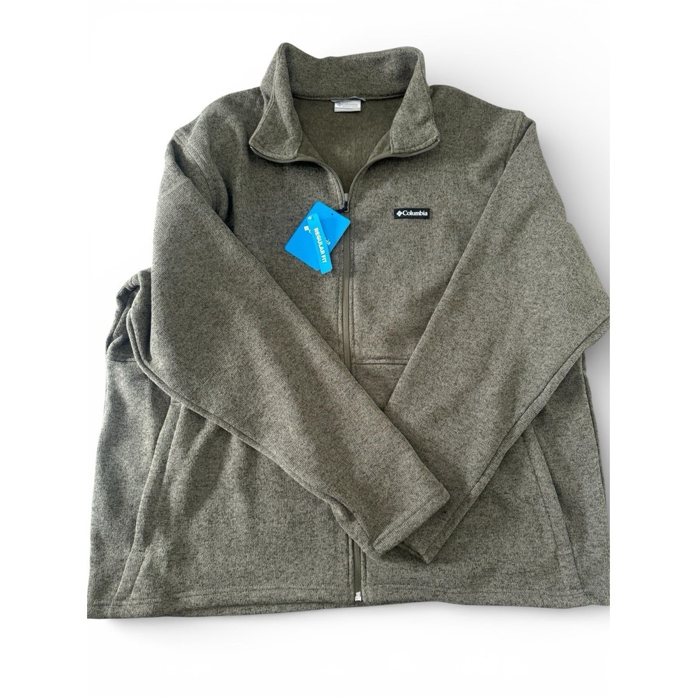 New Columbia Alto Pass Full Zip Fleece Jacket Mens XXL Outdoors Hiking Green
